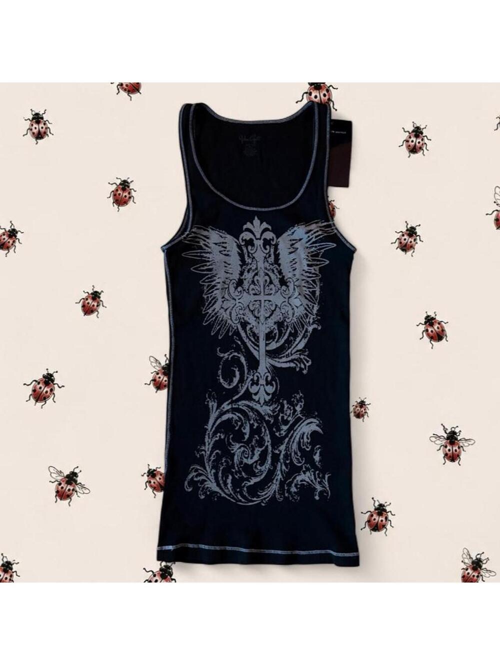 Brandy Melville black graphic tank